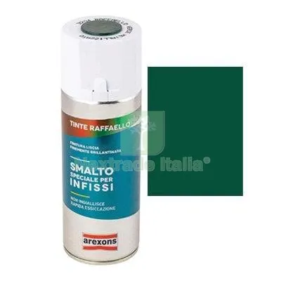 6PZ Smalto Spray Tinta Raffaello Arexons 3204 Verde Metallizzato ML 400 — Bombolette e vernici spray — rif. FERX.VIR8350035 6PZ Smalto Spray Tinta Raffaello Arexons 3204 Verde Metallizzato ML 400 — Bombolette e vernici spray — rif. FERX.VIR8350035