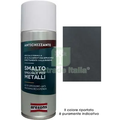 6PZ Smalto Spray Speciale Metallo Arexons Antichizzante Grigio Forgia ML 400 — Bombolette e vernici spray — rif. FERX.VIR8350081 6PZ Smalto Spray Speciale Metallo Arexons Antichizzante Grigio Forgia ML 400 — Bombolette e vernici spray — rif. FERX.VIR8350081