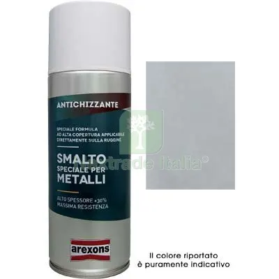 6PZ Smalto Spray Speciale Metallo Arexons Antichizzante Grigio Chiaro ML 400 — Bombolette e vernici spray — rif. FERX.VIR8350082 6PZ Smalto Spray Speciale Metallo Arexons Antichizzante Grigio Chiaro ML 400 — Bombolette e vernici spray — rif. FERX.VIR8350082