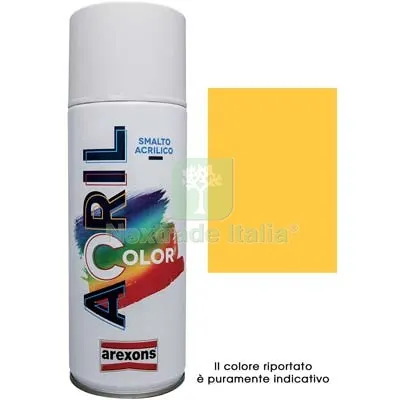 6PZ Smalto Spray Acril Color Arexons Giallo Traffico RAL 1023 ML 400 — Bombolette e vernici spray — rif. FERX.VIR8350111