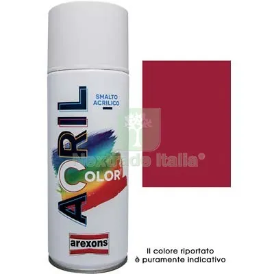 6PZ Smalto Spray Acril Color Arexons Rosso Rubino RAL 3003 ML 400 — Bombolette e vernici spray — rif. FERX.VIR8350156 6PZ Smalto Spray Acril Color Arexons Rosso Rubino RAL 3003 ML 400 — Bombolette e vernici spray — rif. FERX.VIR8350156