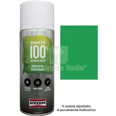 6PZ Smalto Spray 100% Acrilico Fluorescente Arexons Verde ML 400 Colore Verde — Bombolette e vernici spray — rif. FERX.VIR8350162 6PZ Smalto Spray 100% Acrilico Fluorescente Arexons Verde ML 400 Colore Verde — Bombolette e vernici spray — rif. FERX.VIR8350162