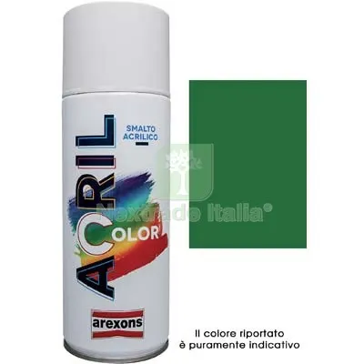 6PZ Smalto Spray Acril Color Arexons Verde Foglia RAL 6002 ML 400 — Bombolette e vernici spray — rif. FERX.VIR8350164 6PZ Smalto Spray Acril Color Arexons Verde Foglia RAL 6002 ML 400 — Bombolette e vernici spray — rif. FERX.VIR8350164