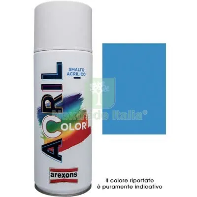 6PZ Smalto Spray Acril Color Arexons Blu Chiaro RAL 5012 ML 400 — Bombolette e vernici spray — rif. FERX.VIR8350170