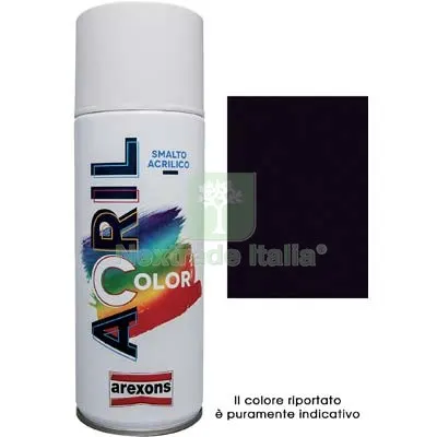 6PZ Smalto Spray Acril Color Arexons Nero Lucido RAL 9005 ML 400 — Bombolette e vernici spray — rif. FERX.VIR8350174