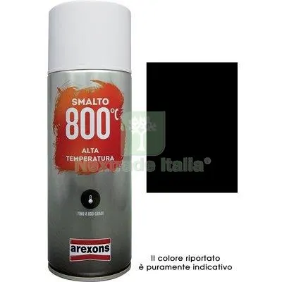 6PZ Smalto Spray 100% Acrilico Alte Temperat Arexons Nero ML 400 Colore Nero — Bombolette e vernici spray — rif. FERX.VIR8350197 6PZ Smalto Spray 100% Acrilico Alte Temperat Arexons Nero ML 400 Colore Nero — Bombolette e vernici spray — rif. FERX.VIR8350197