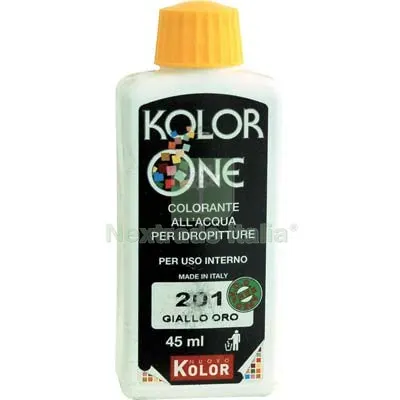 12PZ TONALIZZATORE ACQUA KOLORONE 201 GIALLO ORO ML 45 — Tonalizzatori e finiture legno — rif. FERX.VIR8360401 12PZ TONALIZZATORE ACQUA KOLORONE 201 GIALLO ORO ML 45 — Tonalizzatori e finiture legno — rif. FERX.VIR8360401
