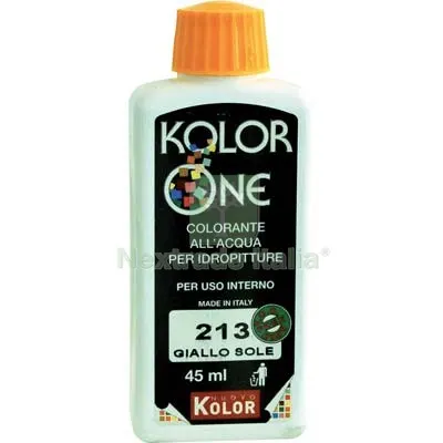 12PZ TONALIZZATORE ACQUA KOLORONE 213 GIALLO SOLE ML 45 — Tonalizzatori e finiture legno — rif. FERX.VIR8360404 12PZ TONALIZZATORE ACQUA KOLORONE 213 GIALLO SOLE ML 45 — Tonalizzatori e finiture legno — rif. FERX.VIR8360404