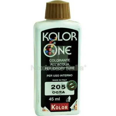 12PZ TONALIZZATORE ACQUA KOLORONE 205 OCRA ML 45 — Tonalizzatori e finiture legno — rif. FERX.VIR8360405 12PZ TONALIZZATORE ACQUA KOLORONE 205 OCRA ML 45 — Tonalizzatori e finiture legno — rif. FERX.VIR8360405