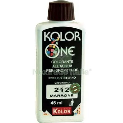 12PZ TONALIZZATORE ACQUA KOLORONE 212 MARRONE ML 45 — Tonalizzatori e finiture legno — rif. FERX.VIR8360412