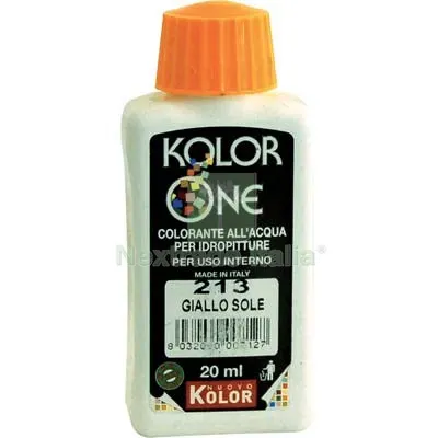 12PZ TONALIZZATORE ACQUA KOLORONE 213 GIALLO SOLE ML 20 — Tonalizzatori e finiture legno — rif. FERX.VIR8360423 12PZ TONALIZZATORE ACQUA KOLORONE 213 GIALLO SOLE ML 20 — Tonalizzatori e finiture legno — rif. FERX.VIR8360423