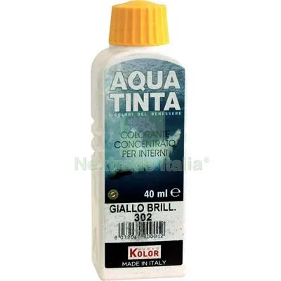 10PZ TONALIZZATORE ACQUA AQUATINTA 302 GIALLO BRILLANTE ML 40 — Tonalizzatori e finiture legno — rif. FERX.VIR8360441 10PZ TONALIZZATORE ACQUA AQUATINTA 302 GIALLO BRILLANTE ML 40 — Tonalizzatori e finiture legno — rif. FERX.VIR8360441