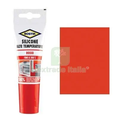 3PZ Silicone Alte Temperature in Tubetto Bostik Rosso ML 60 Colore Rosso — Adesivi e sigillanti — rif. FERX.VIR8389610