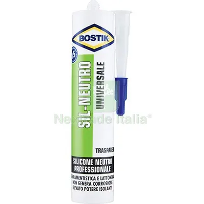 12PZ SILICONE NEUTRO SIL BOSTIK TRASPARENTE ML 300 Colore Trasparente — Adesivi e sigillanti — rif. FERX.VIR8389630 12PZ SILICONE NEUTRO SIL BOSTIK TRASPARENTE ML 300 Colore Trasparente — Adesivi e sigillanti — rif. FERX.VIR8389630