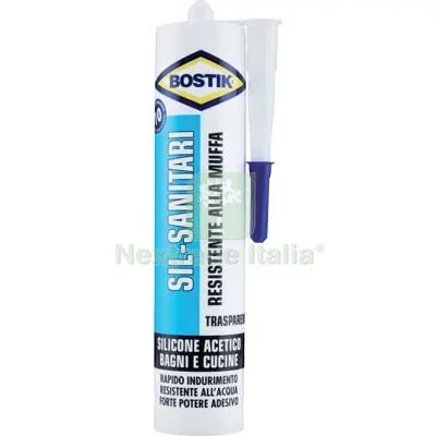 24PZ SILICONE ACETICO SIL SANITARI BOSTIK TRASPARENTE ML 280 Colore Trasparente — Adesivi e sigillanti — rif. FERX.VIR8389652 24PZ SILICONE ACETICO SIL SANITARI BOSTIK TRASPARENTE ML 280 Colore Trasparente — Adesivi e sigillanti — rif. FERX.VIR8389652