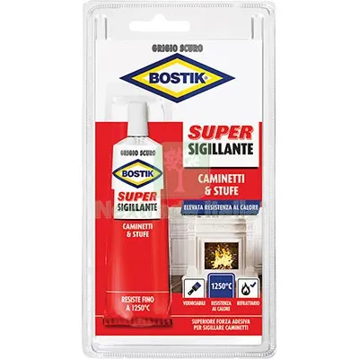 4PZ MASTICE REFRATTARIO CAMINETTI STUFE TUBETTO BOSTIK GRIGIO SCURO GR 100 — Adesivi e sigillanti — rif. FERX.VIR8389657 4PZ MASTICE REFRATTARIO CAMINETTI STUFE TUBETTO BOSTIK GRIGIO SCURO GR 100 — Adesivi e sigillanti — rif. FERX.VIR8389657
