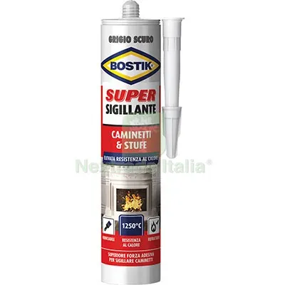 2PZ Mastice Refrattario Caminetti e Stufe Bostik Grigio Scuro GR 530 — Adesivi e sigillanti — rif. FERX.VIR8389659