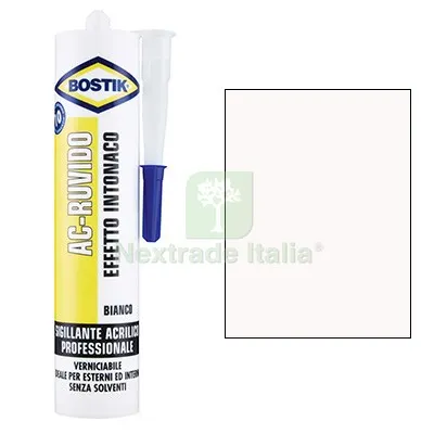 12PZ SILICONE ACRILICO EDILIZIA AC RUVIDO BOSTIK BIANCO VERNICIABILE ML 300 — Adesivi e sigillanti — rif. FERX.VIR8389664 12PZ SILICONE ACRILICO EDILIZIA AC RUVIDO BOSTIK BIANCO VERNICIABILE ML 300 — Adesivi e sigillanti — rif. FERX.VIR8389664
