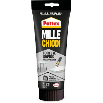 4PZ Pattex Millechiodi Forte e Rapido Trasparente GR 52 — Chiodi e graffe — rif. FERX.VIR8390336 4PZ Pattex Millechiodi Forte e Rapido Trasparente GR 52 — Chiodi e graffe — rif. FERX.VIR8390336