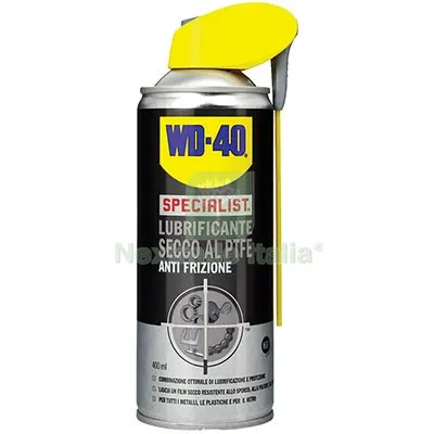 2PZ Lubrificante Ptfe Secco Spray WD-40 Specialist Antifrizione ML 400 — Lubrificanti e oli — rif. FERX.VIR8390495 2PZ Lubrificante Ptfe Secco Spray WD-40 Specialist Antifrizione ML 400 — Lubrificanti e oli — rif. FERX.VIR8390495
