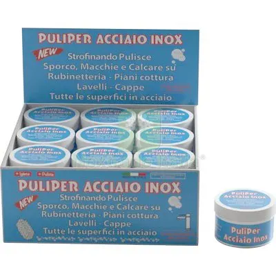 12PZ PASTA LUCIDA ACCIAIO INOX PULIPER GR 65 — Guanti da lavoro — rif. FERX.VIR8390551 12PZ PASTA LUCIDA ACCIAIO INOX PULIPER GR 65 — Guanti da lavoro — rif. FERX.VIR8390551