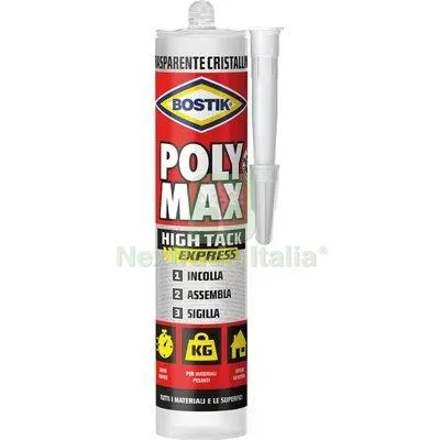 BOSTIK POLYMAX HIGH TACK EXPRESS TRASPARENTE GR 300 Colore Trasparente — Adesivi e sigillanti — rif. FERX.VIR8390859