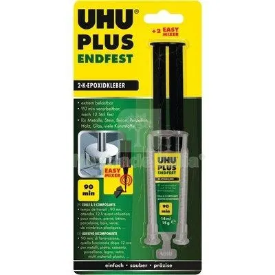 UHU PLUS 90 MINUTI VERDE BICOMPONENTE SIRINGA ML 14/GR 15 — Adesivi e sigillanti — rif. FERX.VIR8390879 UHU PLUS 90 MINUTI VERDE BICOMPONENTE SIRINGA ML 14/GR 15 — Adesivi e sigillanti — rif. FERX.VIR8390879