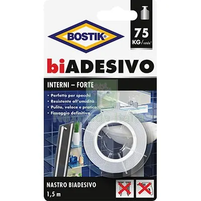 6PZ NASTRO BIADESIVO INTERNI BOSTIK MM 19 ML 1,5 L MT 1,5 — Adesivi e sigillanti — rif. FERX.VIR8390885 6PZ NASTRO BIADESIVO INTERNI BOSTIK MM 19 ML 1,5 L MT 1,5 — Adesivi e sigillanti — rif. FERX.VIR8390885