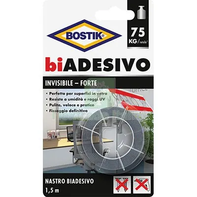 6PZ Nastro Biadesivo Invisibile Bostik MM 19 ML 1,5 L MT 1,5 — Adesivi e sigillanti — rif. FERX.VIR8390887