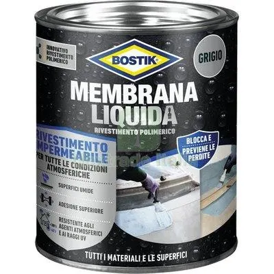 BOSTIK MEMBRANA LIQUIDA GRIGIO KG 1 Colore Grigio — Adesivi e sigillanti — rif. FERX.VIR8390895 BOSTIK MEMBRANA LIQUIDA GRIGIO KG 1 Colore Grigio — Adesivi e sigillanti — rif. FERX.VIR8390895