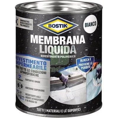 BOSTIK MEMBRANA LIQUIDA BIANCO KG 1 Colore Bianco — Adesivi e sigillanti — rif. FERX.VIR8390896 BOSTIK MEMBRANA LIQUIDA BIANCO KG 1 Colore Bianco — Adesivi e sigillanti — rif. FERX.VIR8390896