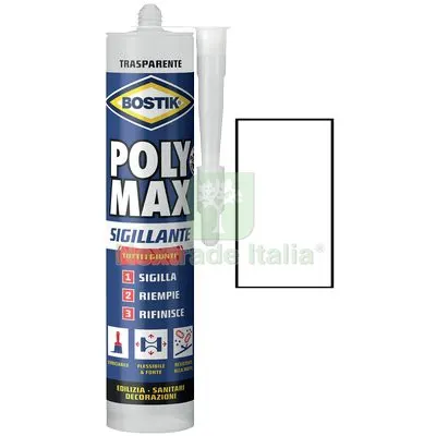 BOSTIK POLYMAX SIGILLANTE TRASPARENTE ML 280 Colore Trasparente — Adesivi e sigillanti — rif. FERX.VIR8390941