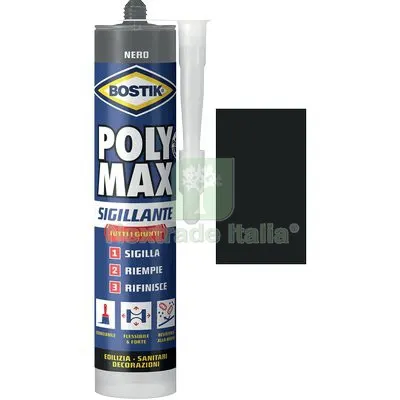 BOSTIK POLYMAX SIGILLANTE NERO ML 280 Colore Nero — Adesivi e sigillanti — rif. FERX.VIR8390944 BOSTIK POLYMAX SIGILLANTE NERO ML 280 Colore Nero — Adesivi e sigillanti — rif. FERX.VIR8390944