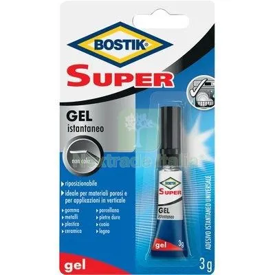 12PZ BOSTIK SUPER GEL GR 3 — Adesivi e sigillanti — rif. FERX.VIR8390983 12PZ BOSTIK SUPER GEL GR 3 — Adesivi e sigillanti — rif. FERX.VIR8390983