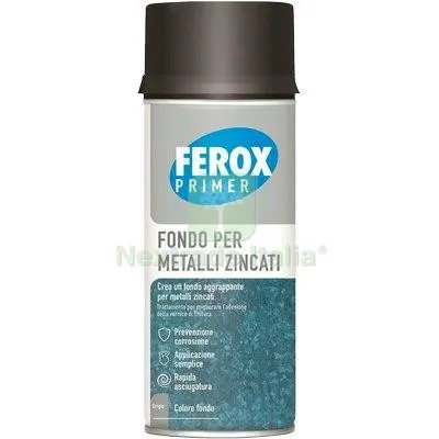 6PZ Fondo Aggrappante Spray Ferox Arexons Lamiera Zincata ML 400 ML 750 — Vernici e smalti — rif. FERX.VIR8391087 6PZ Fondo Aggrappante Spray Ferox Arexons Lamiera Zincata ML 400 ML 750 — Vernici e smalti — rif. FERX.VIR8391087