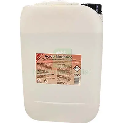 ACIDO CLORIDRICO MURIATICO 30-33% KG 10 — Diluenti e solventi — rif. FERX.VIR8392202 ACIDO CLORIDRICO MURIATICO 30-33% KG 10 — Diluenti e solventi — rif. FERX.VIR8392202