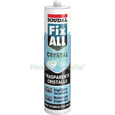 FIX ALL CRYSTAL SOUDAL TRASPARENTE ML 290 — Adesivi e sigillanti — rif. FERX.VIR8394515
