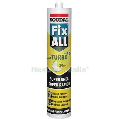 FIX ALL TURBO SOUDAL BIANCO ML 290 — Adesivi e sigillanti — rif. FERX.VIR8394516 FIX ALL TURBO SOUDAL BIANCO ML 290 — Adesivi e sigillanti — rif. FERX.VIR8394516