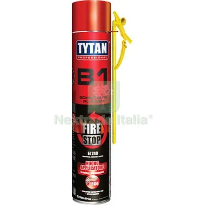 SCHIUMA POLIURETANICA ANTIFUOCO TYTAN MANUALE EI 240 ML 750 Mod Manuale — Adesivi e sigillanti — rif. FERX.VIR8396860 SCHIUMA POLIURETANICA ANTIFUOCO TYTAN MANUALE EI 240 ML 750 Mod Manuale — Adesivi e sigillanti — rif. FERX.VIR8396860