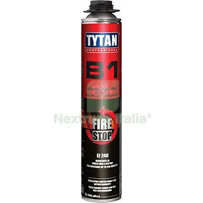 SCHIUMA POLIURETANICA ANTIFUOCO TYTAN SPRUZZATORE EI 240 ML 750 Mod SPRUZZATORE — Adesivi e sigillanti — rif. FERX.VIR8396861 SCHIUMA POLIURETANICA ANTIFUOCO TYTAN SPRUZZATORE EI 240 ML 750 Mod SPRUZZATORE — Adesivi e sigillanti — rif. FERX.VIR8396861