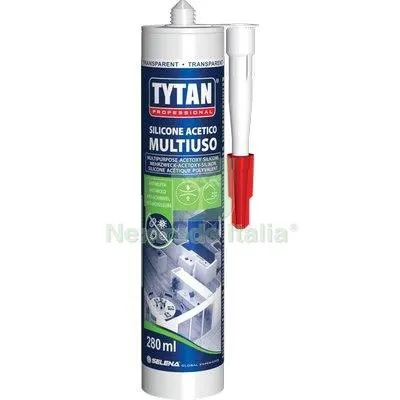 24PZ SILICONE ACETICO UNIVERSALE TYTAN TRASPARENTE ML 280 Colore Trasparente — Adesivi e sigillanti — rif. FERX.VIR8396910 24PZ SILICONE ACETICO UNIVERSALE TYTAN TRASPARENTE ML 280 Colore Trasparente — Adesivi e sigillanti — rif. FERX.VIR8396910