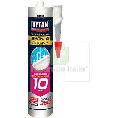 12PZ SILICONE ACETICO BAGNI E CUCINE TYTAN BIANCO RAPIDO ML 280 Colore Bianco — Adesivi e sigillanti — rif. FERX.VIR8396915 12PZ SILICONE ACETICO BAGNI E CUCINE TYTAN BIANCO RAPIDO ML 280 Colore Bianco — Adesivi e sigillanti — rif. FERX.VIR8396915
