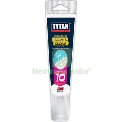 6PZ Silicone Acetico Bagni e Cucine in Tubetto Tytan Trasparente Rapido ML 60 Colore Trasparente — Adesivi e sigillanti — rif. FERX.VIR8396916 6PZ Silicone Acetico Bagni e Cucine in Tubetto Tytan Trasparente Rapido ML 60 Colore Trasparente — Adesivi e sigillanti — rif. FERX.VIR8396916