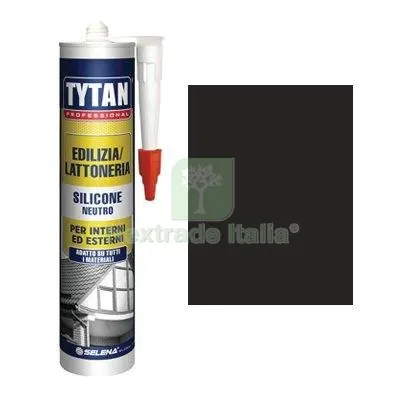 2PZ SILICONE NEUTRO TYTAN NERO ML 300 Colore Nero — Adesivi e sigillanti — rif. FERX.VIR8396923 2PZ SILICONE NEUTRO TYTAN NERO ML 300 Colore Nero — Adesivi e sigillanti — rif. FERX.VIR8396923