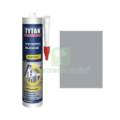 3PZ SILICONE ACETICO UNIVERSALE TYTAN GRIGIO RAL 7004 ML 280 Colore Grigio — Adesivi e sigillanti — rif. FERX.VIR8396935 3PZ SILICONE ACETICO UNIVERSALE TYTAN GRIGIO RAL 7004 ML 280 Colore Grigio — Adesivi e sigillanti — rif. FERX.VIR8396935