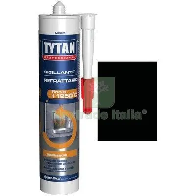 3PZ MASTICE REFRATTARIO TYTAN NERO ML 300 Colore Nero — Adesivi e sigillanti — rif. FERX.VIR8397235 3PZ MASTICE REFRATTARIO TYTAN NERO ML 300 Colore Nero — Adesivi e sigillanti — rif. FERX.VIR8397235