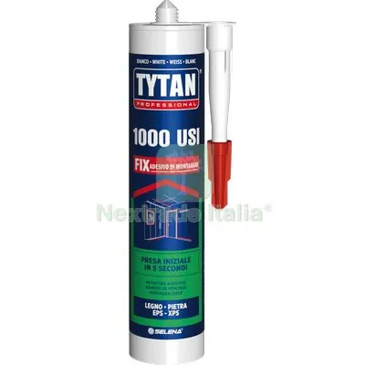 4PZ FIX 1000 USI TYTAN BIANCO ML 300 Colore Bianco — Adesivi e sigillanti — rif. FERX.VIR8397241 4PZ FIX 1000 USI TYTAN BIANCO ML 300 Colore Bianco — Adesivi e sigillanti — rif. FERX.VIR8397241