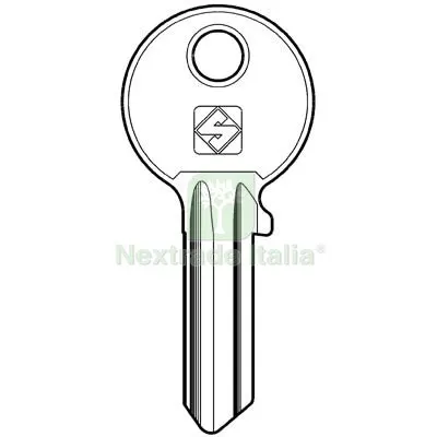20PZ Chiave Piatta Iseo IE224 Silca Acciaio Nichelato Mat Acciaio — Serrature e cilindri — rif. FERX.VIR8597999