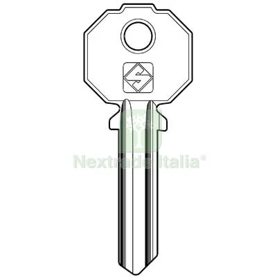 10PZ Chiave Piatta Prefer PF6 Silca Ottone Nichelato Mat Ottone — Serrature e cilindri — rif. FERX.VIR8598047