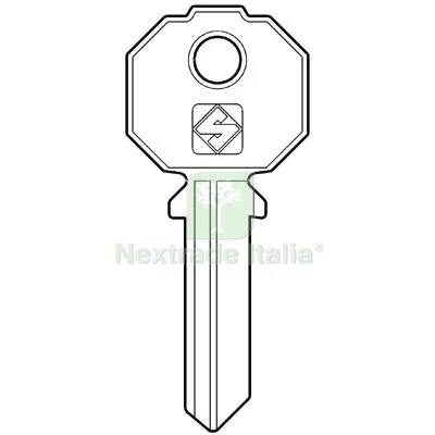 10PZ CHIAVE PIATTA VIS VS090V SILCA OTTONE NICHELATO Mat Ottone — Serrature e cilindri — rif. FERX.VIR8598087